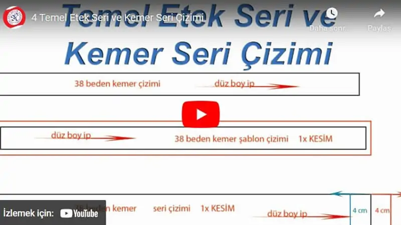 Temel Etek Seri Ve Kemer Seri Çizimi